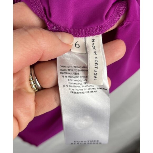 Dorothee Schumacher Magenta Hooded Tank Top Womens Size 6 - Picture 3 of 6